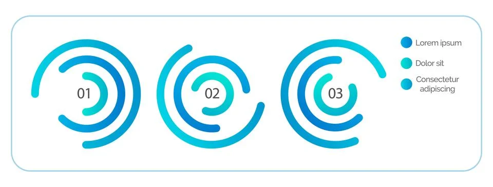 Business data visualization. Infographic icon with 3 steps designed for abs.. Stock Illustration