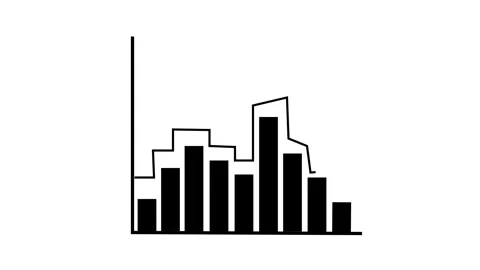 Business data visualization with modern bar graph animation in clean black .. Stock Footage 321392061