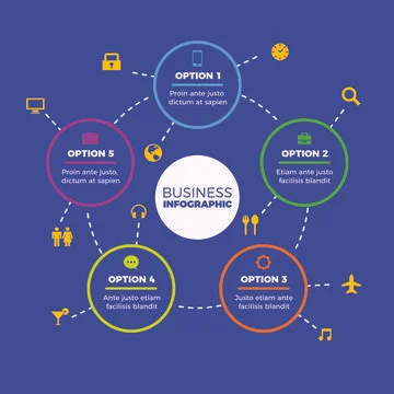 Business data visualization. Process chart. Abstract elements of graph, diagr Stock Illustration