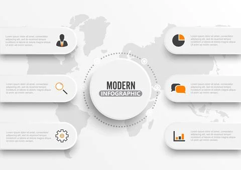 Business data visualization. Process chart. Abstract elements of graph, diagr Stock Illustration