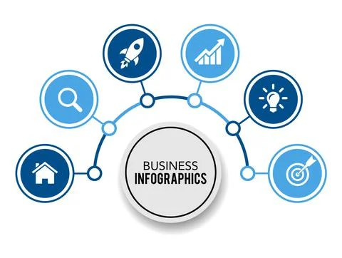 Business data visualization. Process chart. Infographic element template Stock Illustration