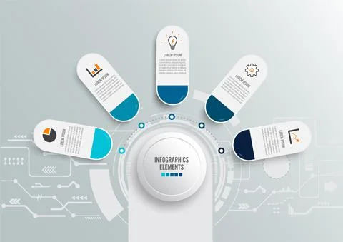 Business data visualization. Process chart. Abstract elements of graph, diagr Stock Illustration