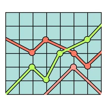 Business data visualization showing financial trends and growth Иллюстрация