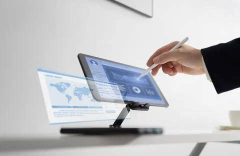 Business Data Visualization on Tablet Stock Photos