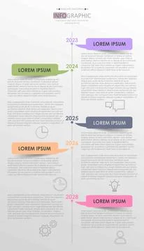 Business data visualization. timeline infographic Stock Illustration