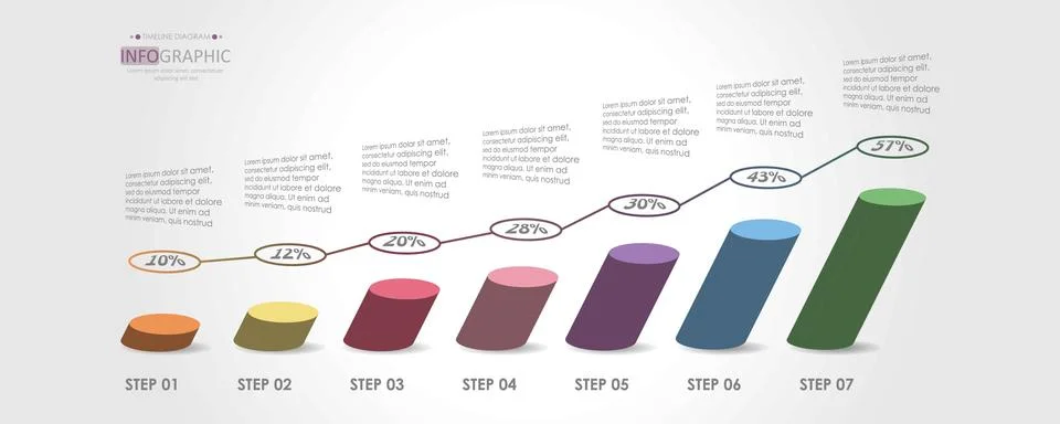 Business data visualization. timeline infographic Stock Illustration