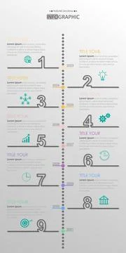 Business data visualization. timeline infographic Stock Illustration