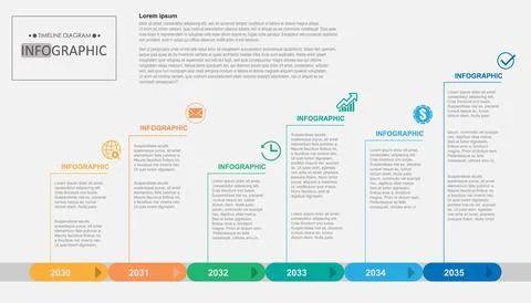 Business data visualization. timeline infographic イラスト素材