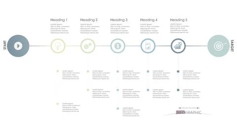 Business data visualization. timeline infographic Illustrazione stock
