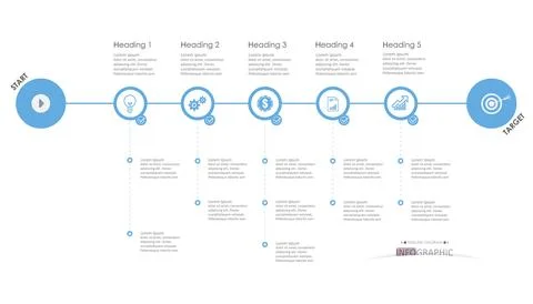 Business data visualization. timeline infographic Stock Illustration
