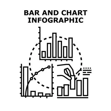 Business data visualizing analyzing statistics infographic concept Illustrazione stock