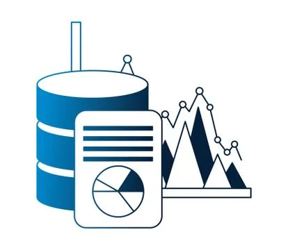 Business database server document statistic イラスト素材