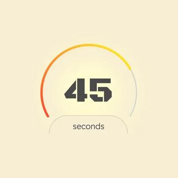 Business deadline circular countdown seconds Illustrazione stock