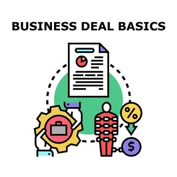 Business deal basics concept vector illustration Stock Illustration