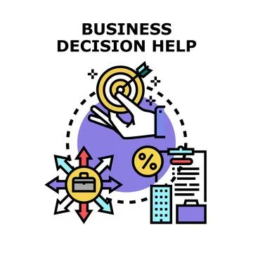 Business decision help concept selecting growth strategy 库存插图