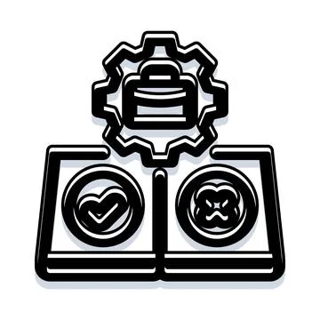 Business decision making process choosing between solutions Illustrazione stock