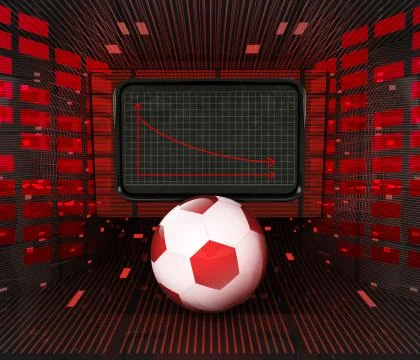 Business decrease or negative results of sport industry illustration Stock Illustration