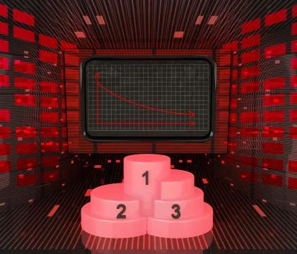 Business decrease or negative results of champions illustration 库存插图