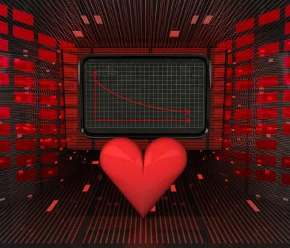 Business decrease or negative results of population health illustration Stock Illustration