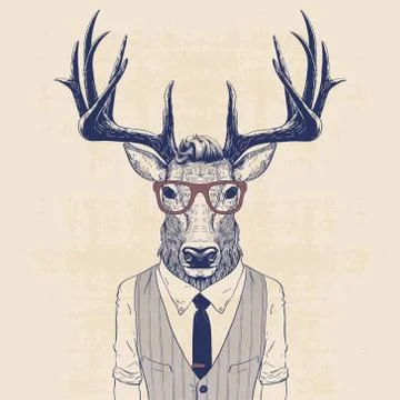 Business deer Stock Illustration