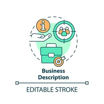 Business description concept icon Stock Illustration