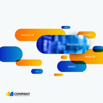 Business design of abstract vector elements for graphic template. Modern Stockillustratie