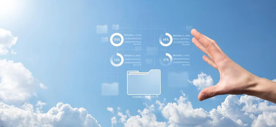 Business developer hand using board framework on virtual modern computer show Stock Photos