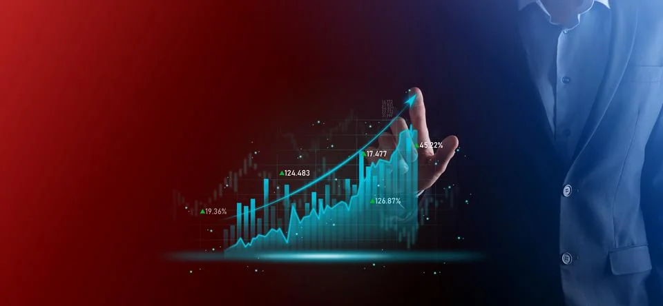 Business developer hand using board framework on virtual modern computer show Stock Photos