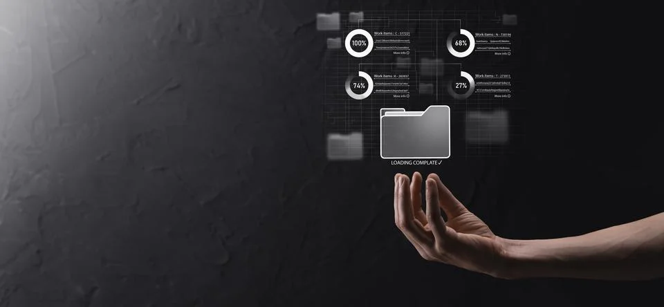 Business developer hand using board framework on virtual modern computer show 写真素材