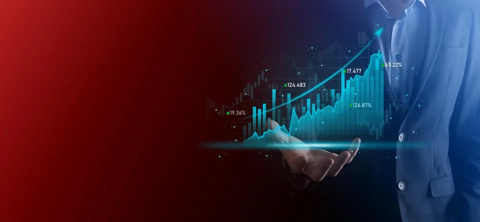 Business developer hand using board framework on virtual modern computer show Stock Photos