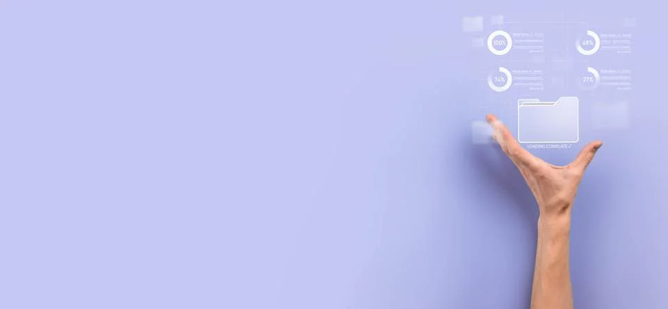 Business developer hand using board framework on virtual modern computer show Stock Photos