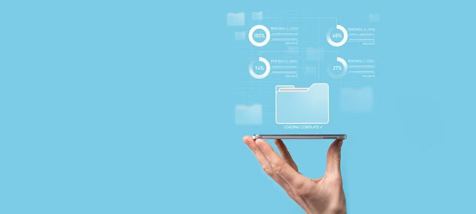 Business developer hand using board framework on virtual modern computer show 写真素材