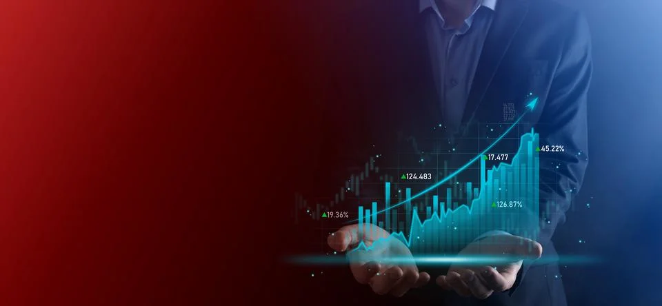 Business developer hand using board framework on virtual modern computer show Stock Photos