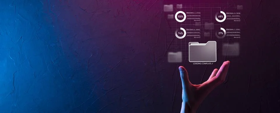 Business developer hand using board framework on virtual modern computer show Stock Photos