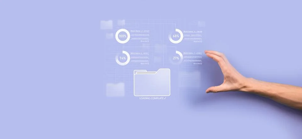Business developer hand using board framework on virtual modern computer show Stock Photos