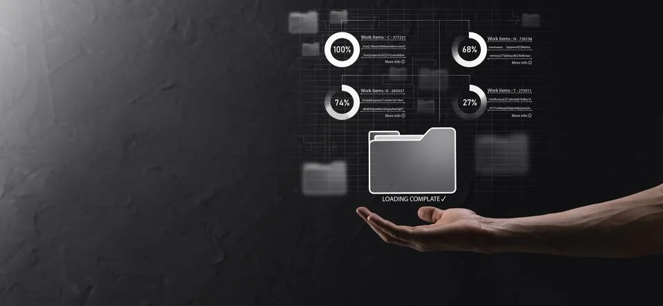 Business developer hand using board framework on virtual modern computer show Stock Photos