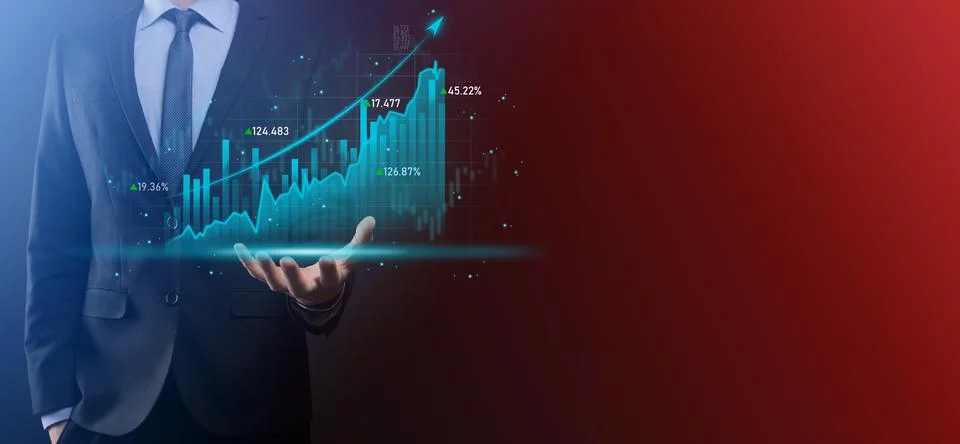 Business developer hand using board framework on virtual modern computer show 写真素材