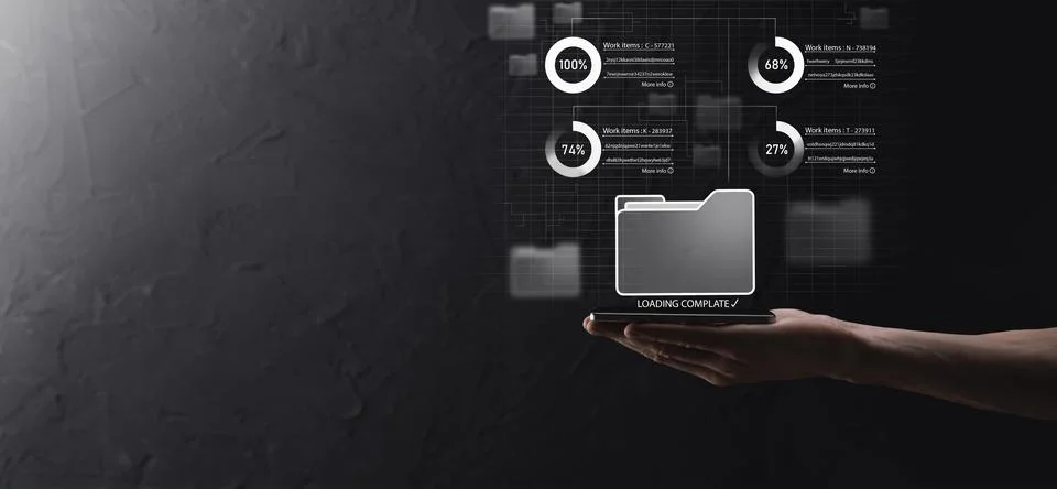 Business developer hand using board framework on virtual modern computer show Stock Photos