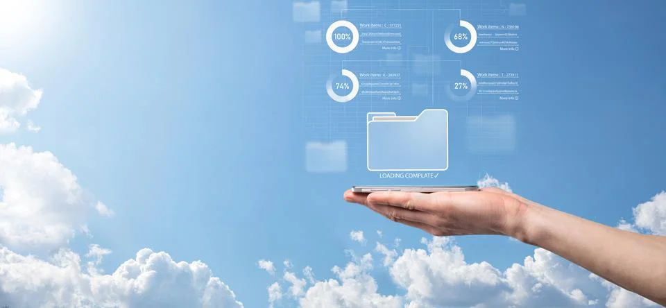Business developer hand using board framework on virtual modern computer show Stock Photos