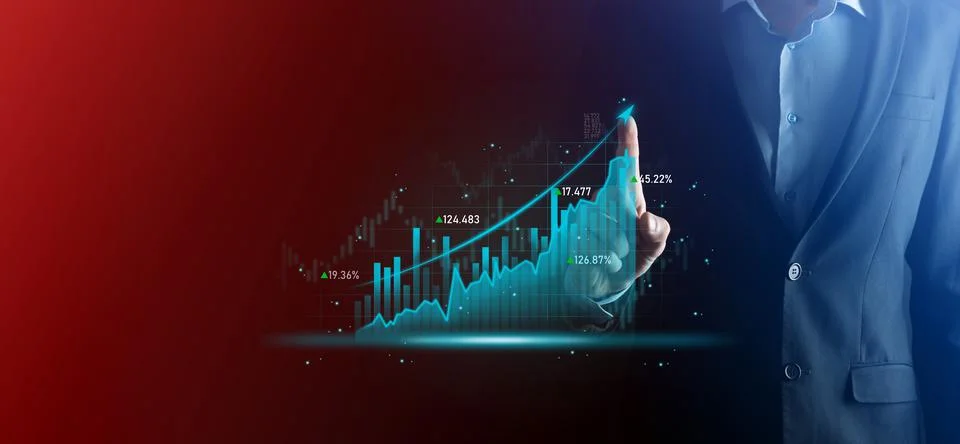 Business developer hand using board framework on virtual modern computer show Stock Photos