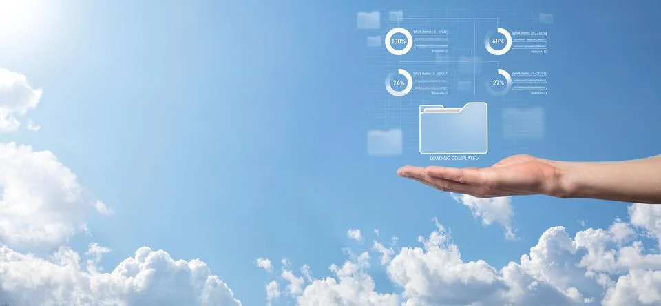 Business developer hand using board framework on virtual modern computer show Stock Photos