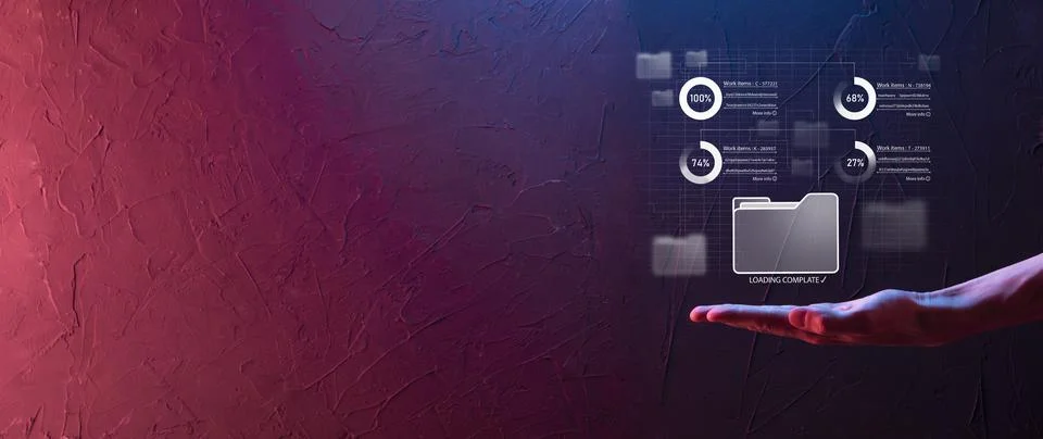 Business developer hand using board framework on virtual modern computer show Foto stock