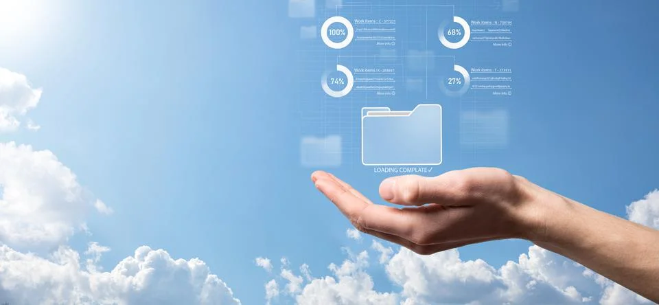 Business developer hand using board framework on virtual modern computer show Stock Photos