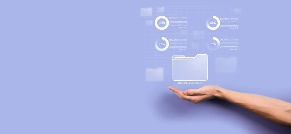 Business developer hand using board framework on virtual modern computer show Stock Photos