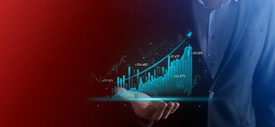 Business developer hand using board framework on virtual modern computer show Stock Photos