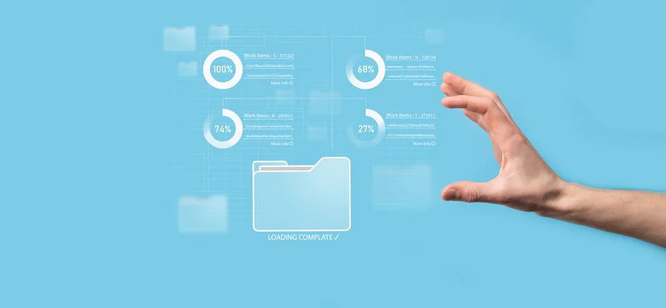 Business developer hand using board framework on virtual modern computer show Stock Photos