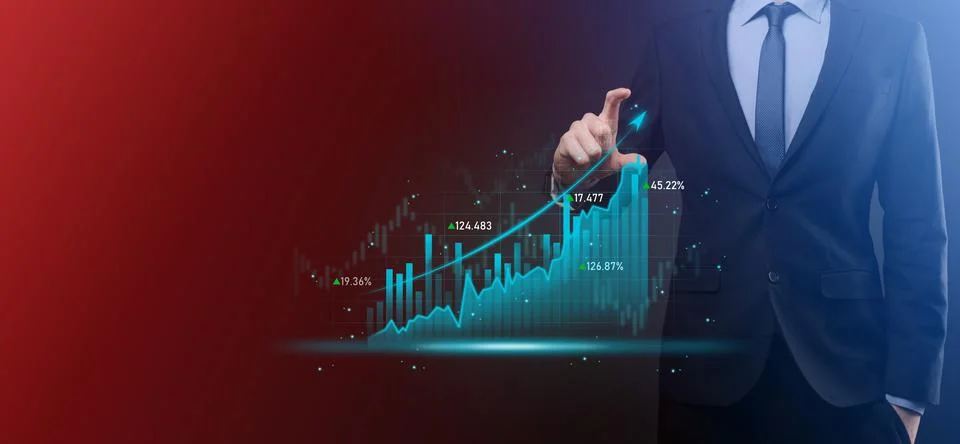 Business developer hand using board framework on virtual modern computer show 写真素材