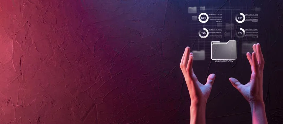 Business developer hand using board framework on virtual modern computer show 写真素材