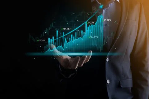 Business developer hand using board framework on virtual modern computer show Stock Photos