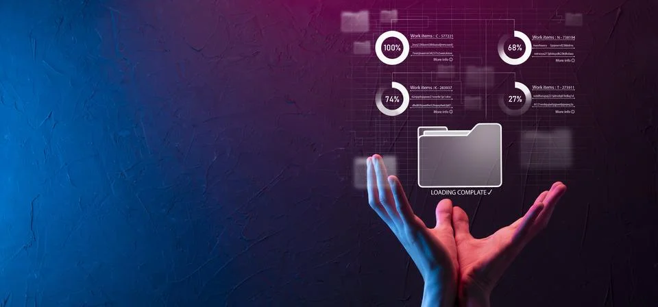 Business developer hand using board framework on virtual modern computer show Stock Photos